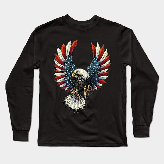 Eagle USA 2 Long Sleeve T-Shirt by NerdsbyLeo